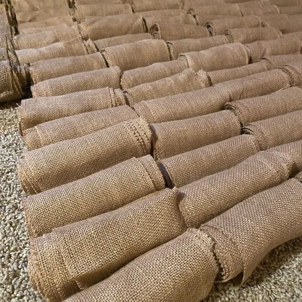 28 Burlap Jute Chair Sash Bow for Parties Weddings Events Approx 6”x 7.5’